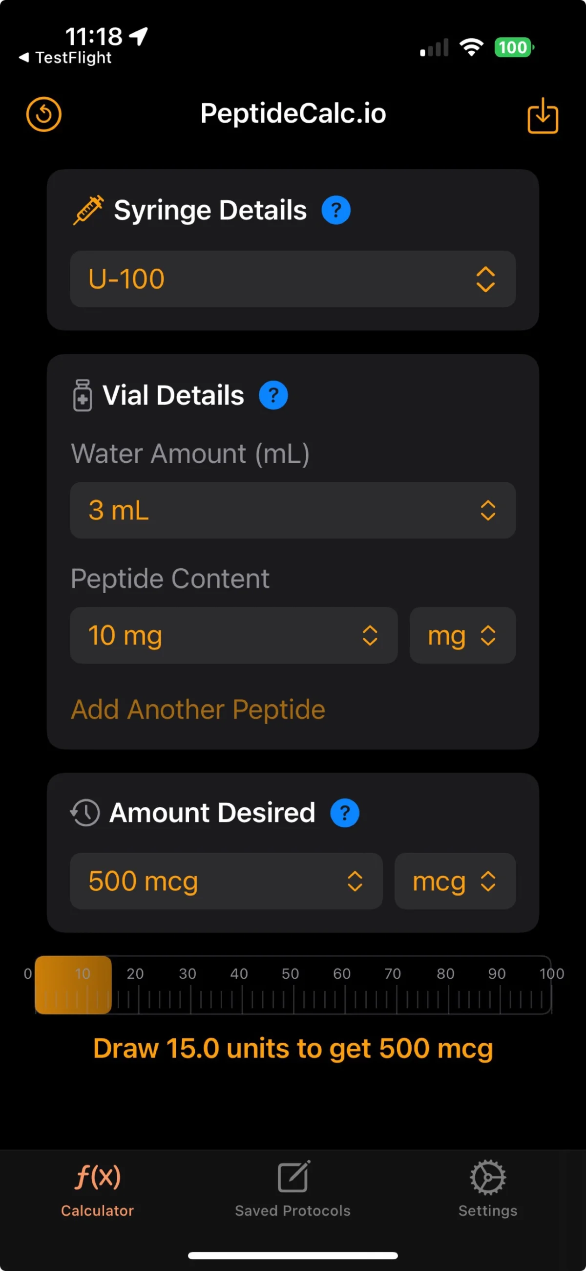 Peptides Calculator